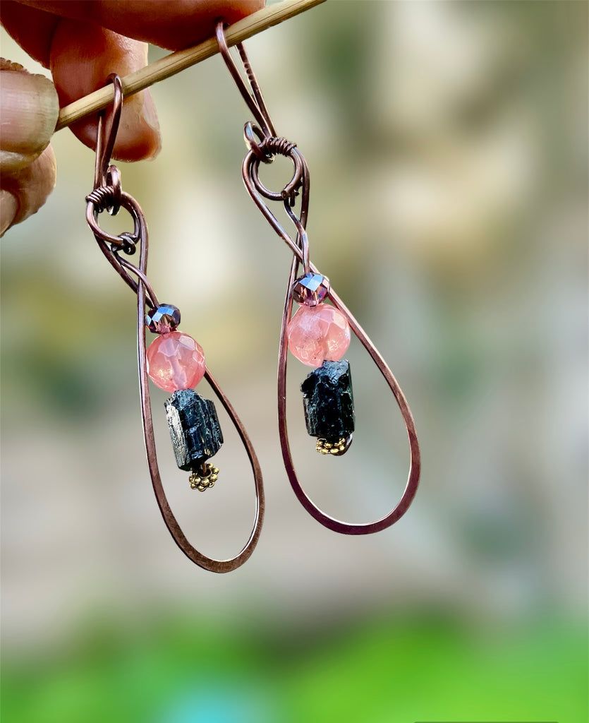 Handmade Tourmaline Earrings - Connie’s Crystals 
