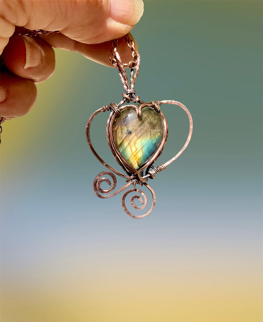 Labradorite Wire Wrapped Pendant - Connie’s Crystals 