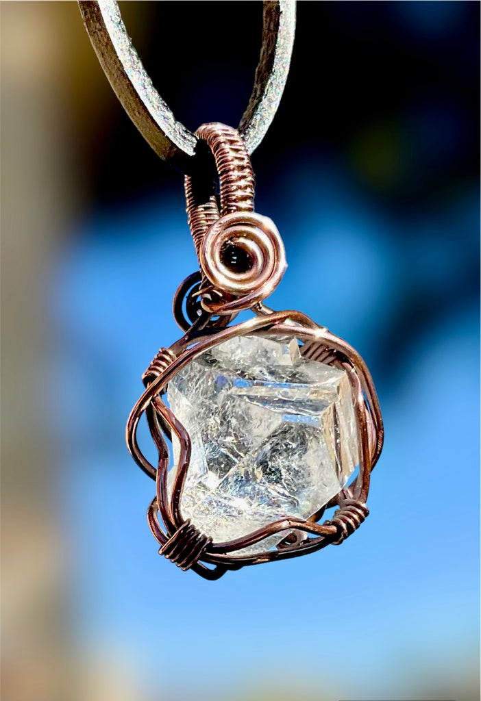 Apophyllite Pyramid Wire Wrapped Pendant - Connie’s Crystals 