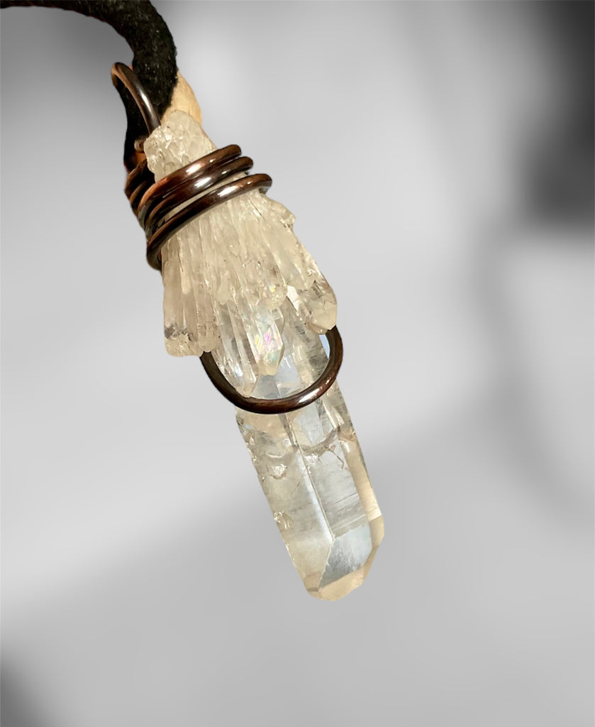 Clear Quartz Point With Cluster - Connie’s Crystals 