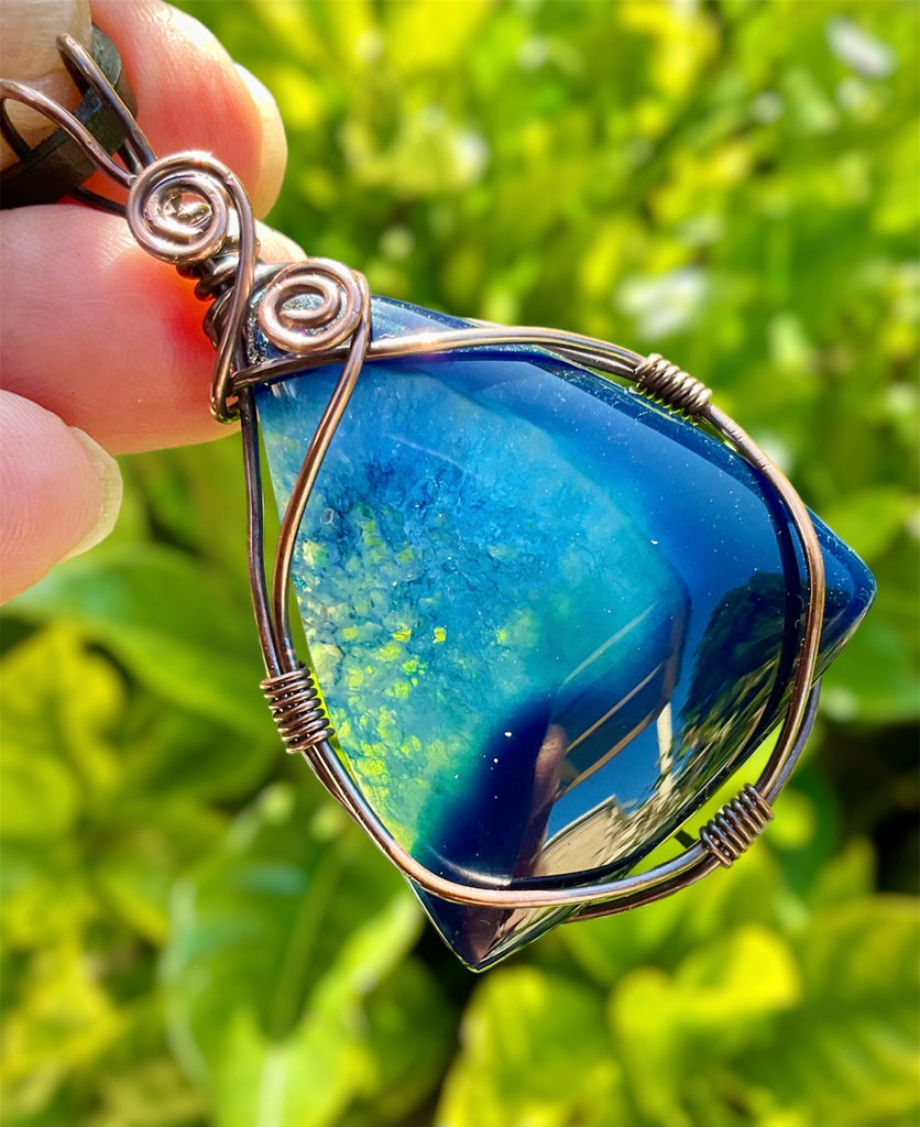 Druzy Geode Agate Wire Wrapped Pendant - Connie’s Crystals 
