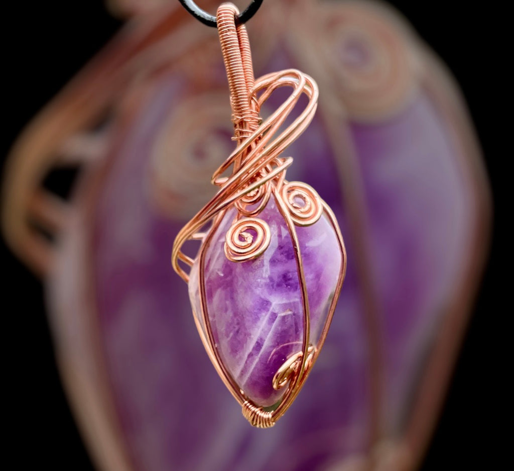 Amethyst Wire Wrapped Pendant - Connie’s Crystals 
