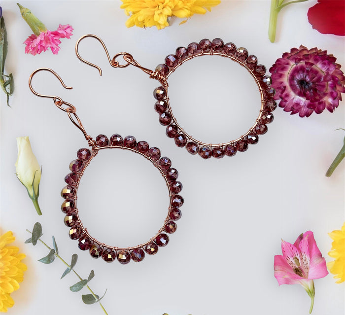 Crystal Hoop Earrings - Connie’s Crystals 