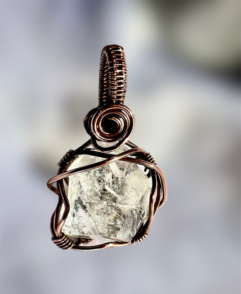 Apophyllite Pyramid Wire Wrapped Pendant - Connie’s Crystals 