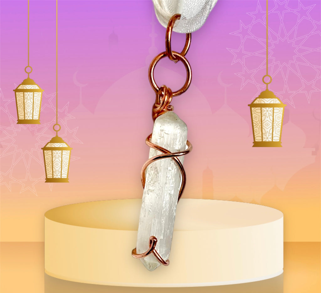 Selenite Wire Wrapped Point - Connie’s Crystals 