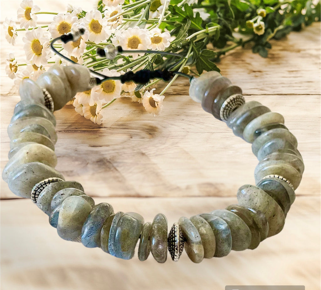 Labradorite Gemstone Handmade Bracelet - Connie’s Crystals 