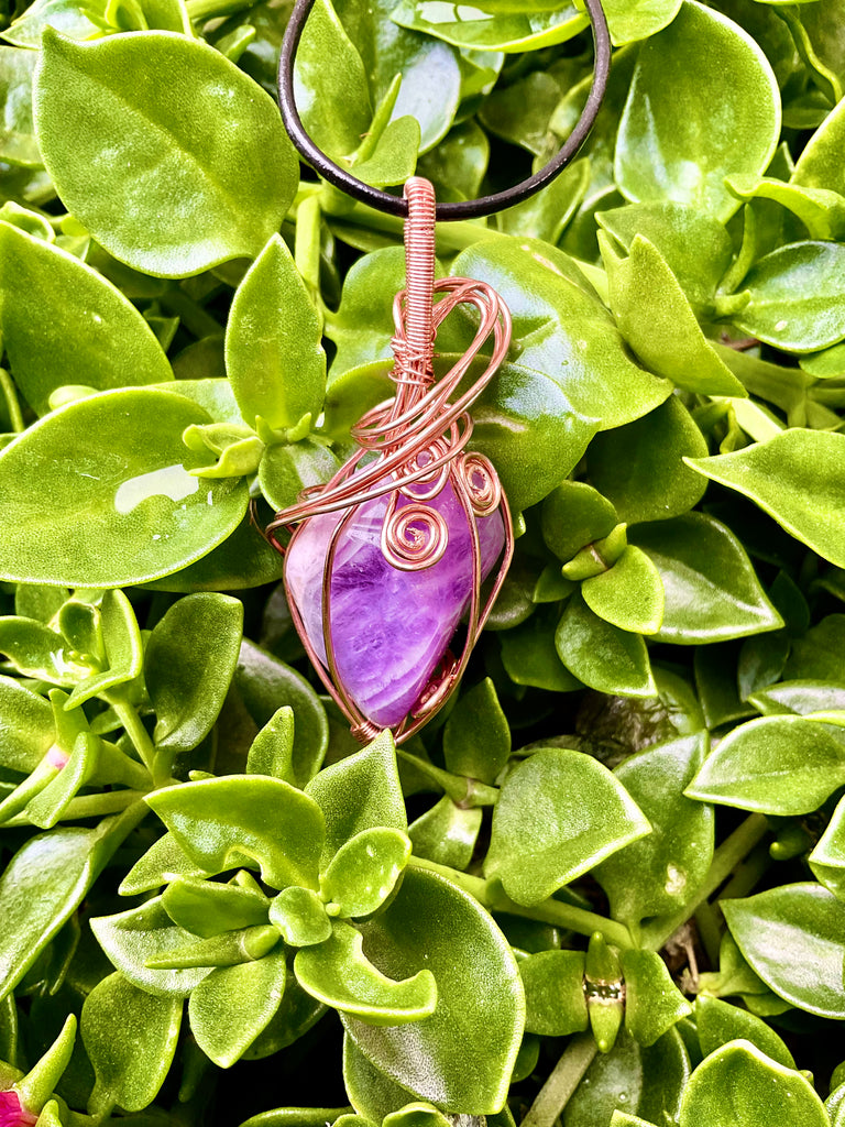 Amethyst Wire Wrapped Pendant - Connie’s Crystals 