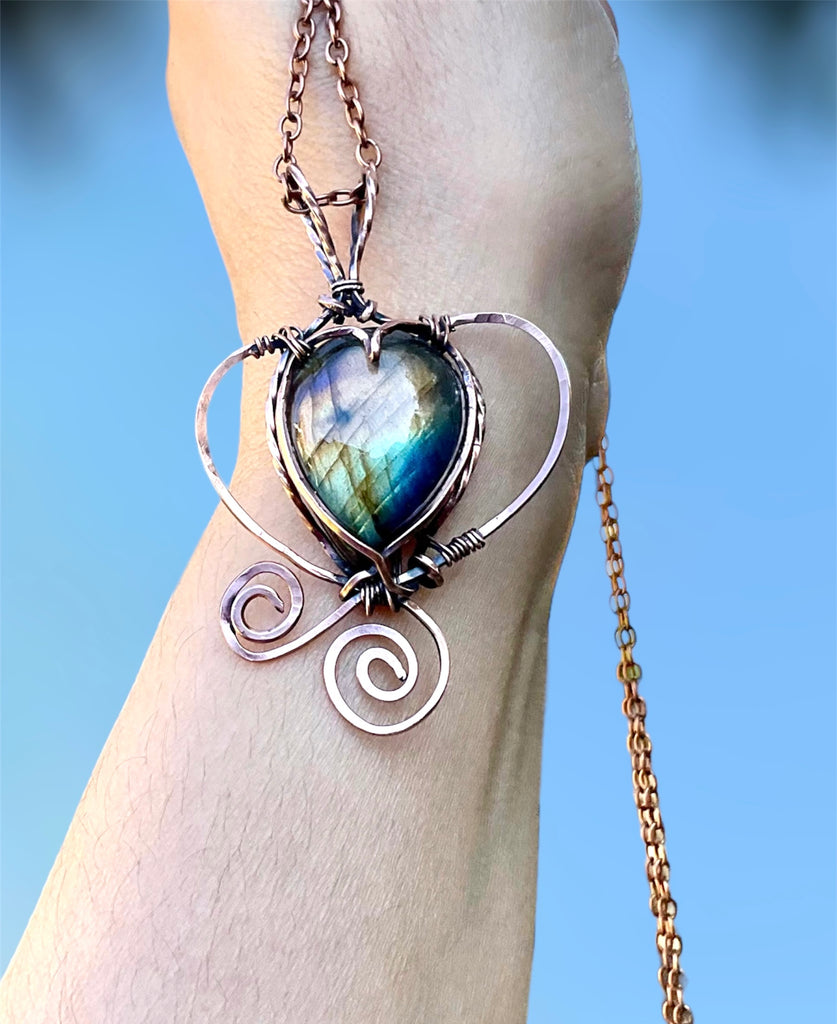 Labradorite Wire Wrapped Pendant - Connie’s Crystals 