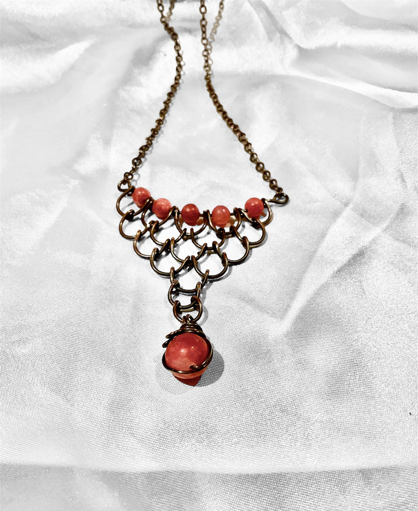 Rhodochrosite Handcrafted Necklace - Connie’s Crystals 