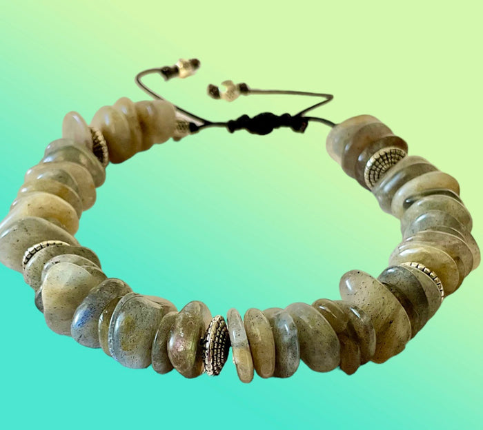 Labradorite Gemstone Handmade Bracelet - Connie’s Crystals 