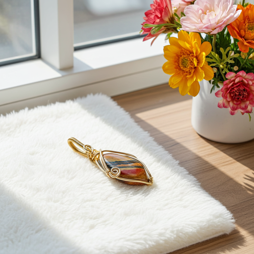 Tiger Eye 14K Gold-Plated Wire Wrapped Pendants