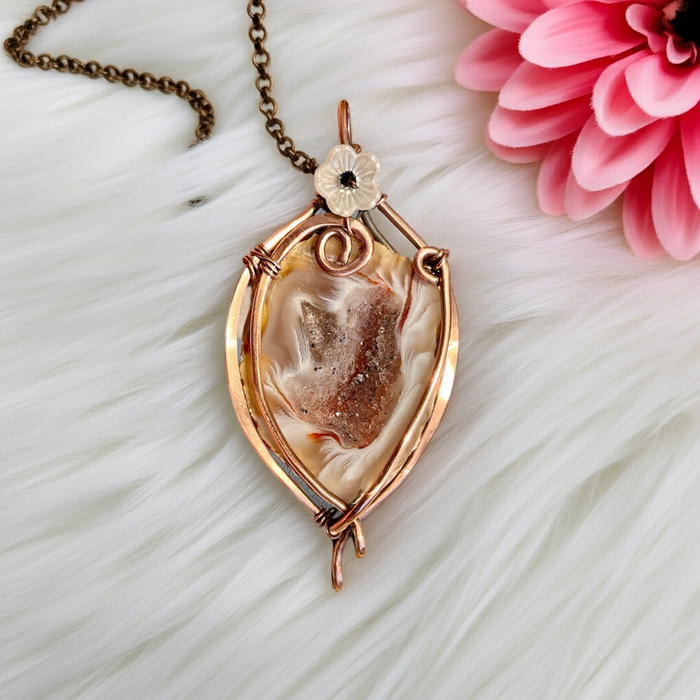 Druzy Geode Agate Pendant