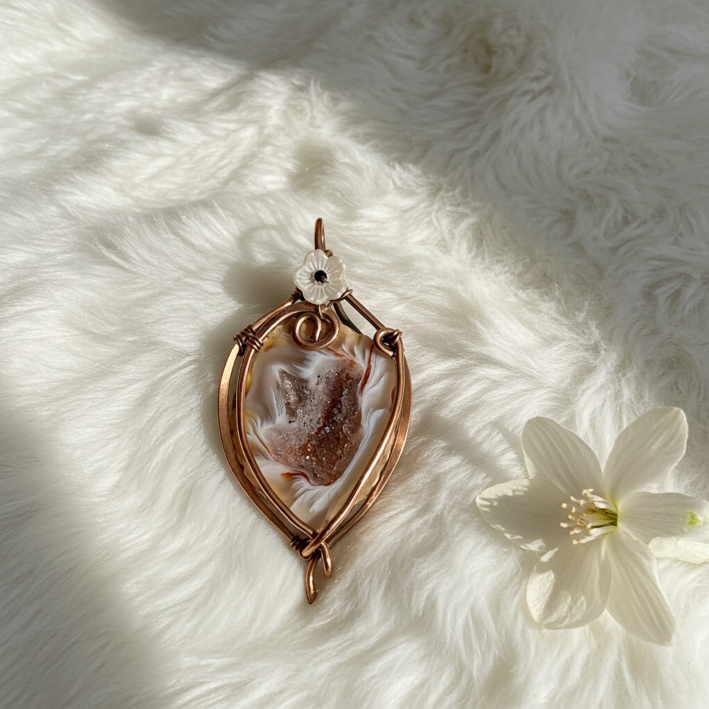 Druzy Geode Agate Pendant