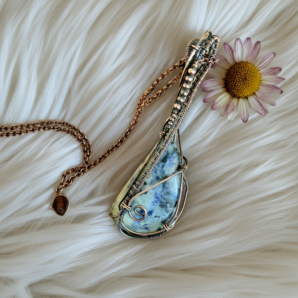Sodalite Wire Wrapped Pendant - Connie’s Crystals 