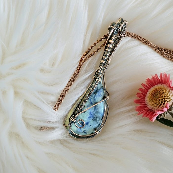 Sodalite Wire Wrapped Pendant
