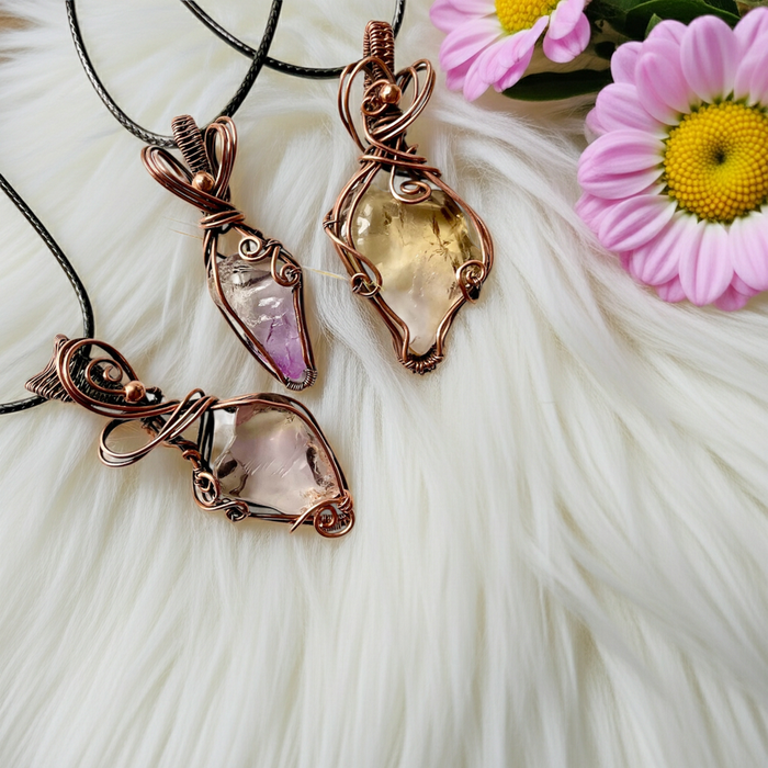 Ametrine Wire Wrapped Pendants - Connie’s Crystals 