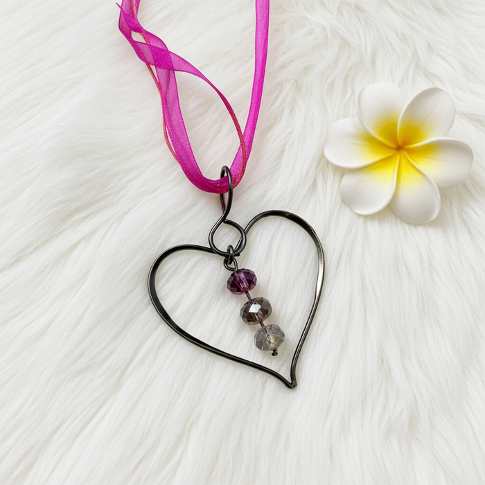 Copper Crystal Heart Pendant SunCatcher - Connie’s Crystals 