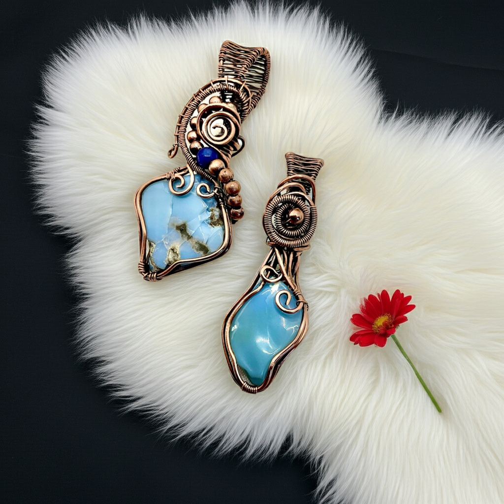 Blue Opal Pendants - Connie’s Crystals 