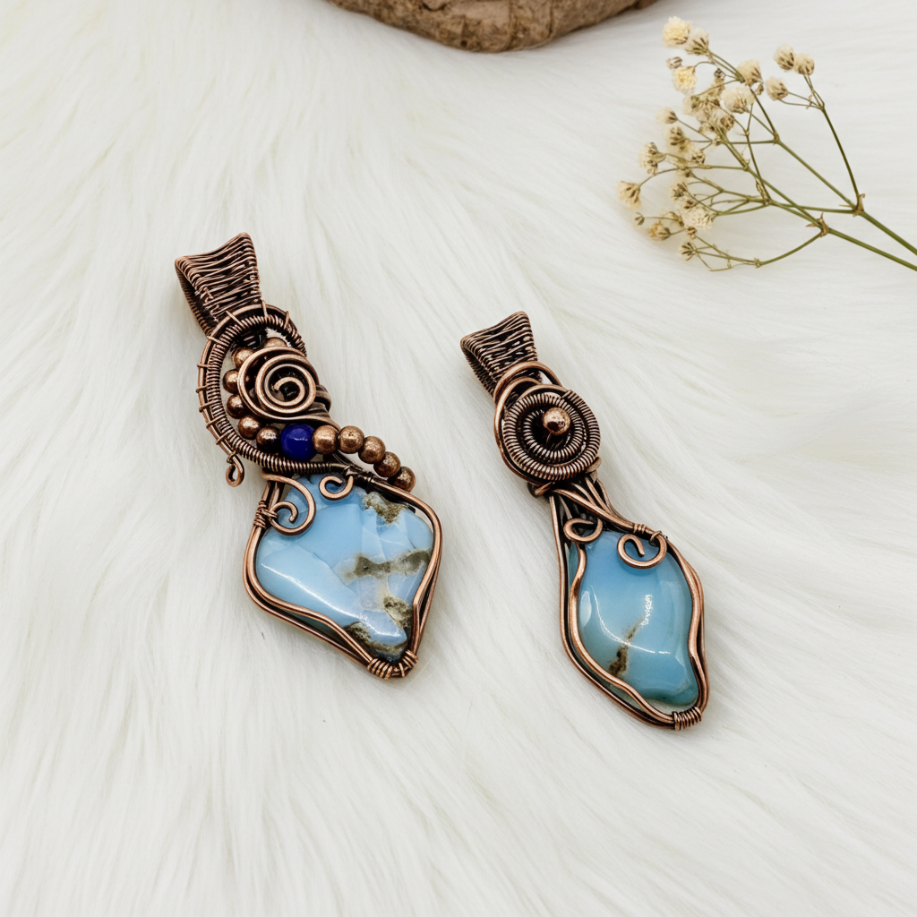 Blue Opal Pendants - Connie’s Crystals 