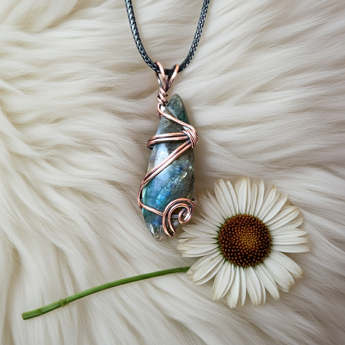Labradorite Wire Wrapped Pendant