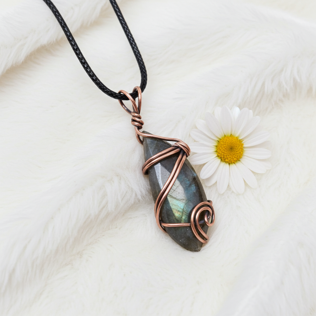 Labradorite Wire Wrapped Pendant - Connie’s Crystals 