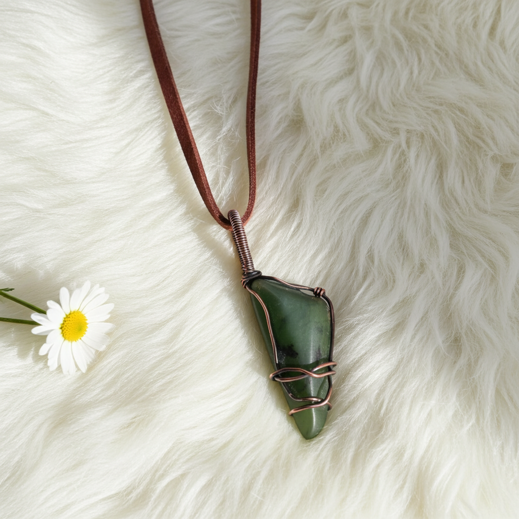 Green Jade Pendant - Connie’s Crystals 