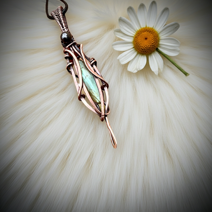 Labradorite Wire Wrapped Pendant - Connie’s Crystals 
