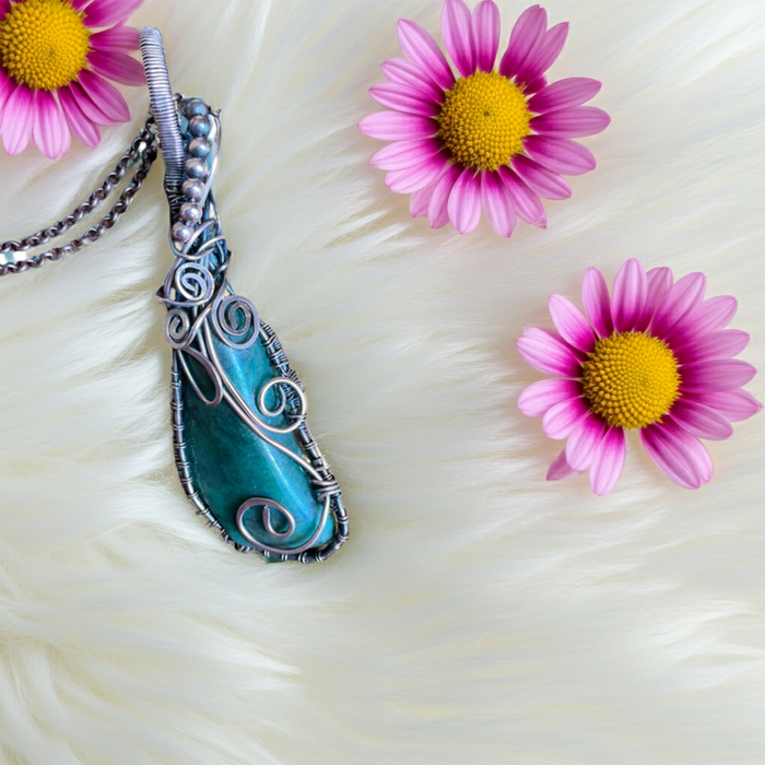 Aventurine Wire Wrapped Pendant