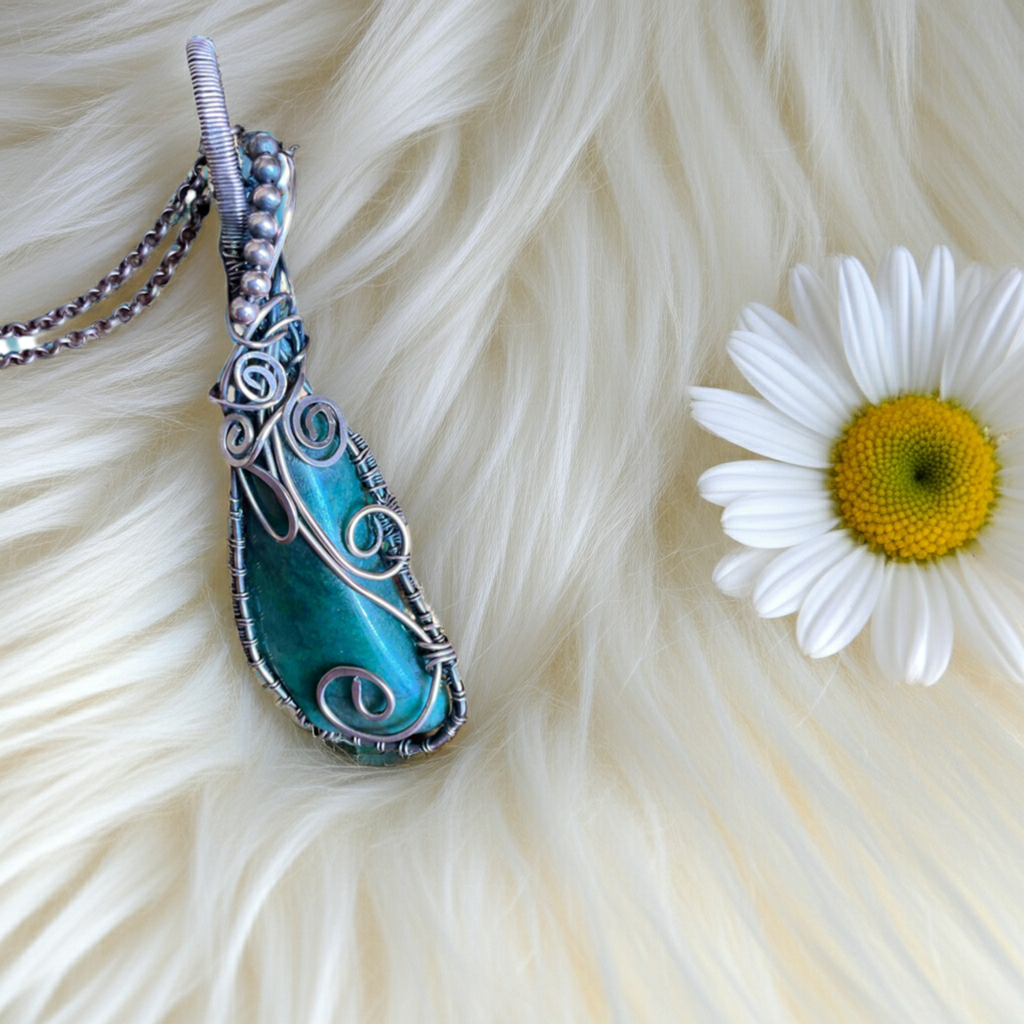 Aventurine Wire Wrapped Pendant - Connie’s Crystals 