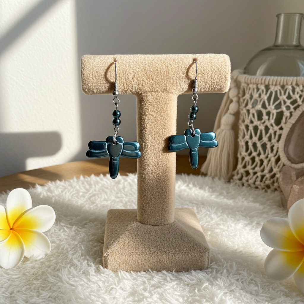 Haematite Dragonfly Earrings - Connie’s Crystals 