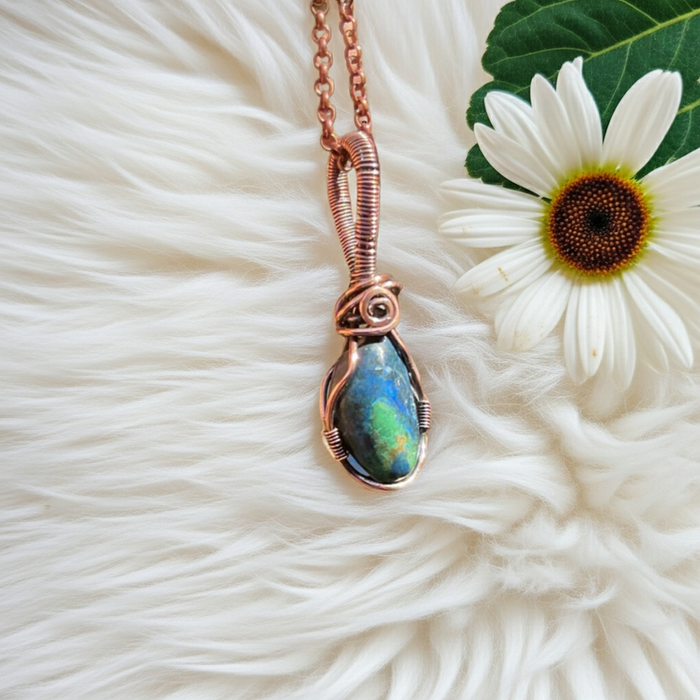 Azurite With Chrysocholla Pendant