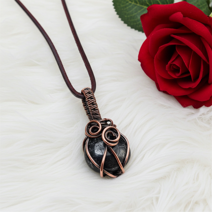Apache Tears Wire Wrapped Pendant - Connie’s Crystals 