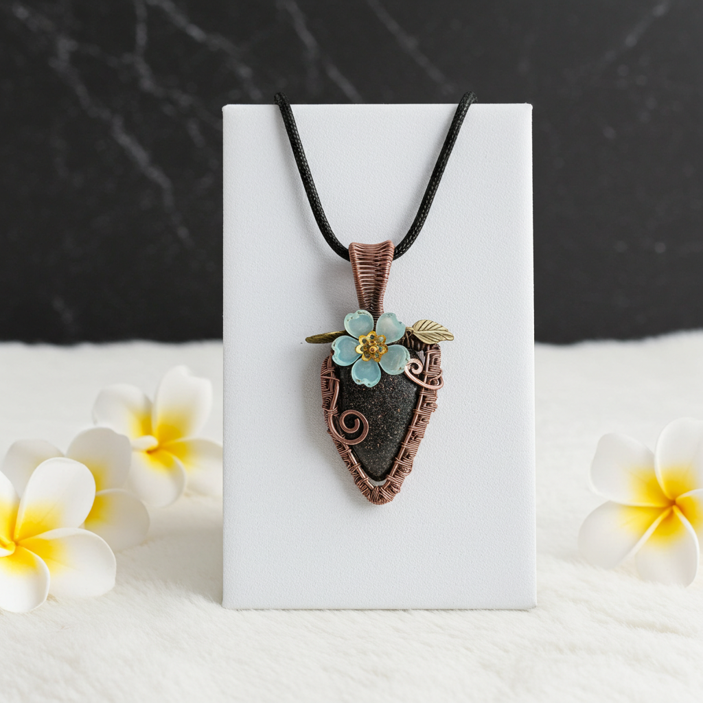 Fairy Opal Copper Wire-Wrapped Pendant 🧚✨ - Connie’s Crystals 