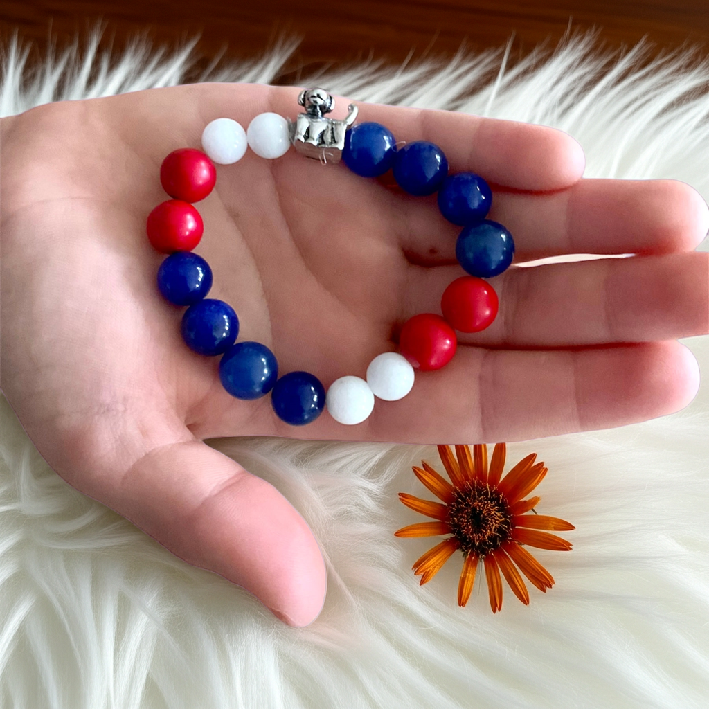 Football Theme - Gemstone Bracelet - Connie’s Crystals 