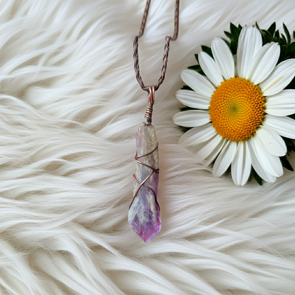 Amethyst Wire Wrapped Pendant - Connie’s Crystals 