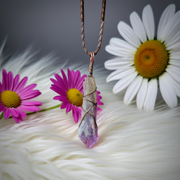 Amethyst Wire Wrapped Pendant - Connie’s Crystals 