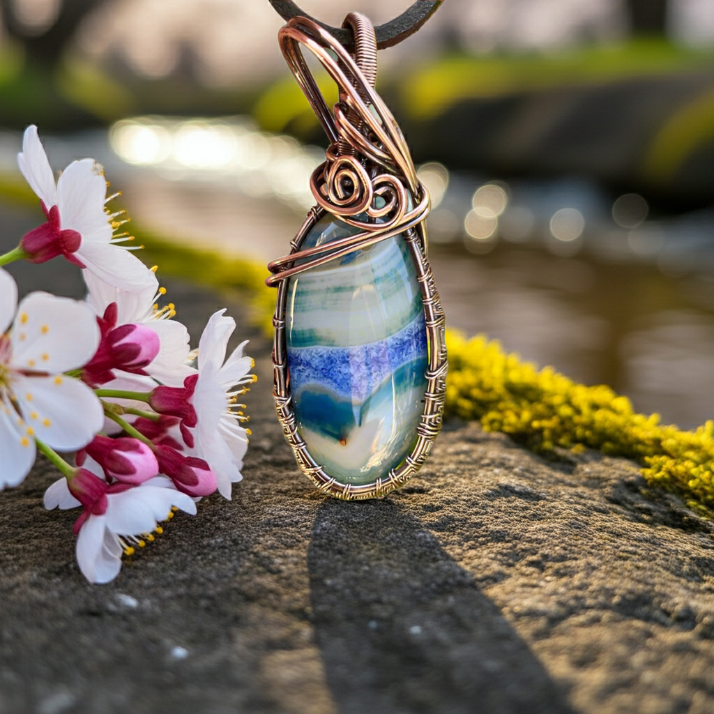 Druzy Geode Agate Wire Wrapped Pendant - Connie’s Crystals 