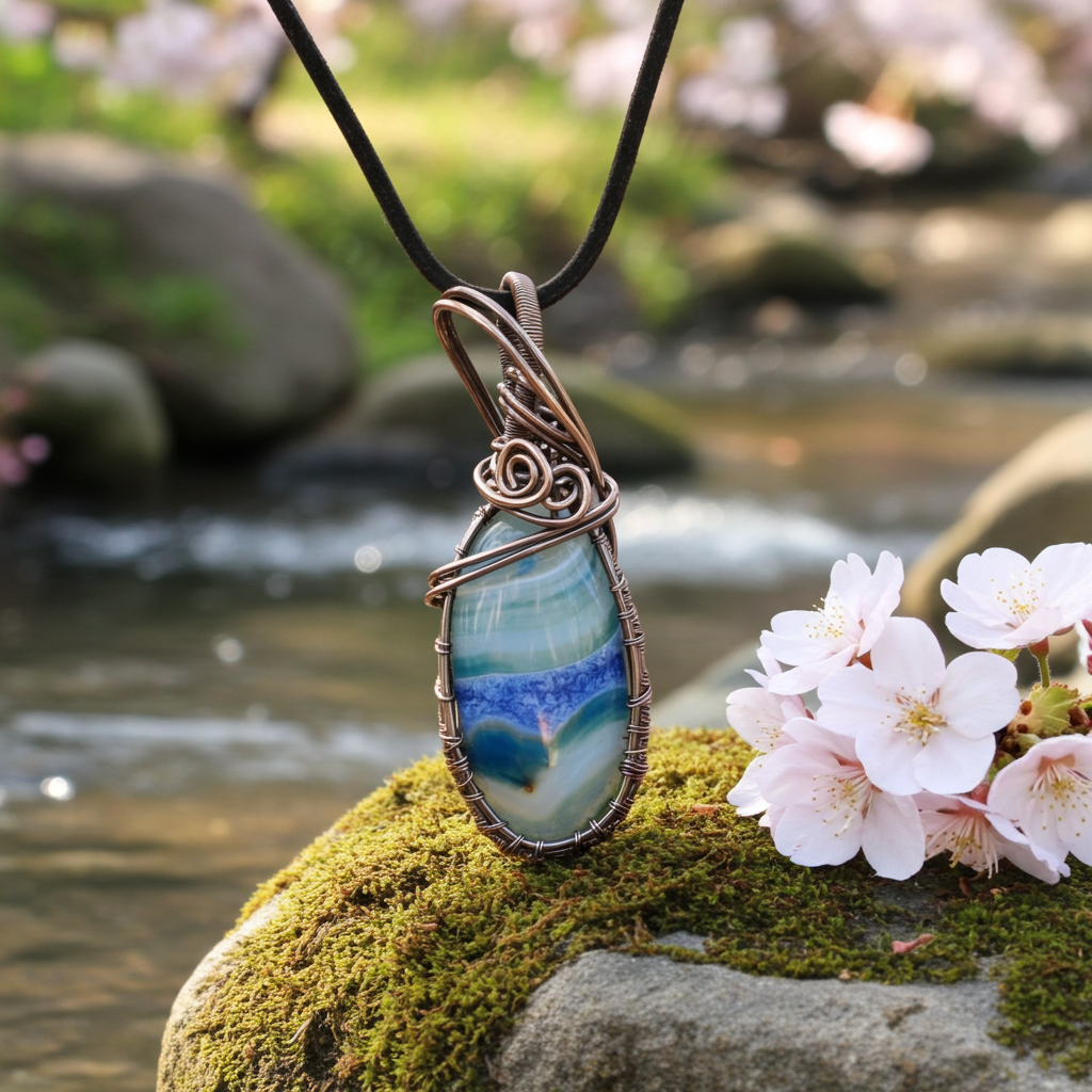 Druzy Geode Agate Wire Wrapped Pendant - Connie’s Crystals 