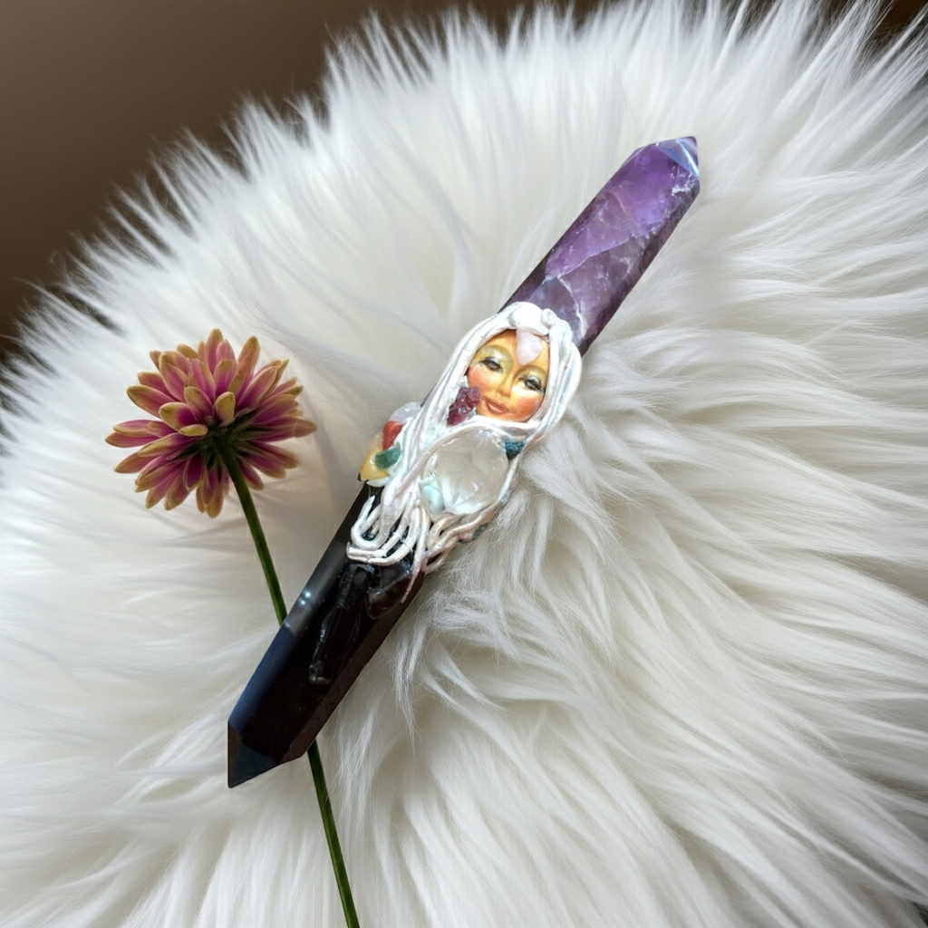 Gemstone Goddess Wand - Connie’s Crystals 