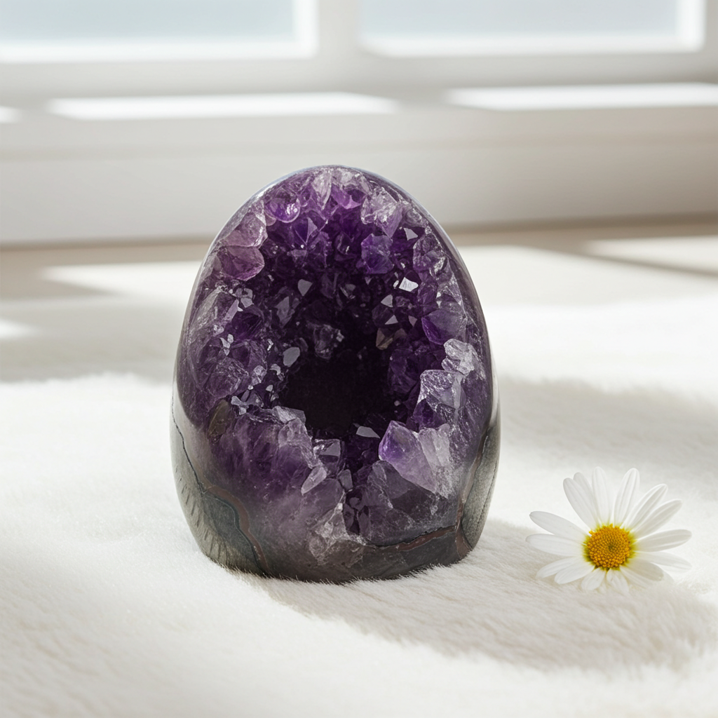 Amethyst Crystal Cave Egg – 530g