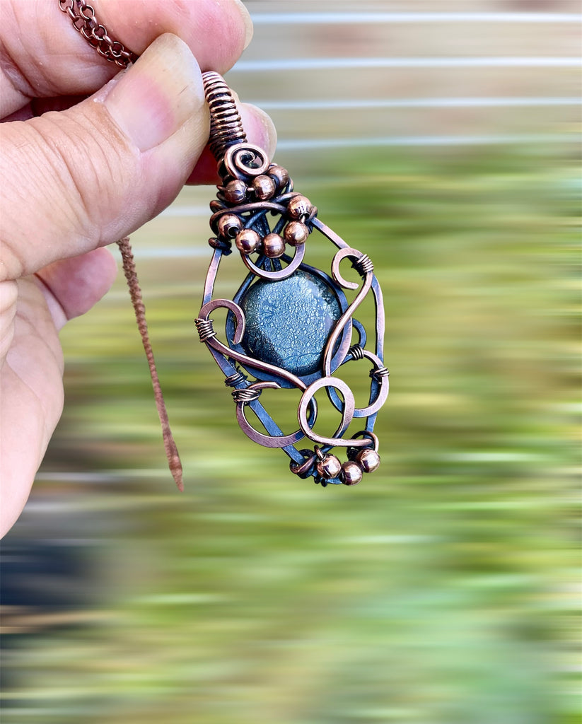 Marcasite Wire Wrapped Pendant - Connie’s Crystals 