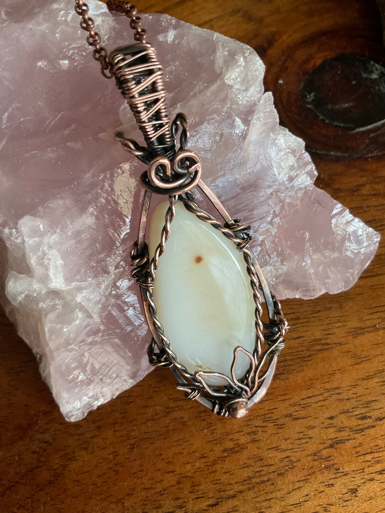 White Chalcedony Pendant - Connie’s Crystals 