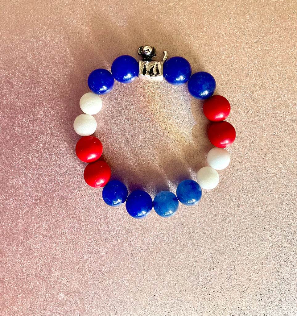Football Theme Gemstone Bracelet - Connie’s Crystals 