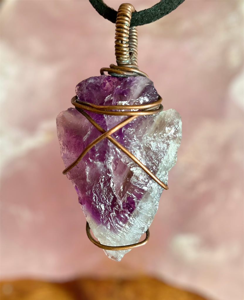 Chevron Amethyst Arrow Point - Connie’s Crystals 