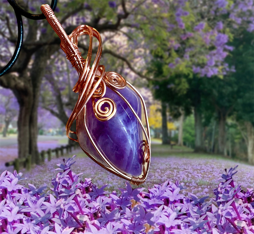 Amethyst Wire Wrapped Pendant - Connie’s Crystals 