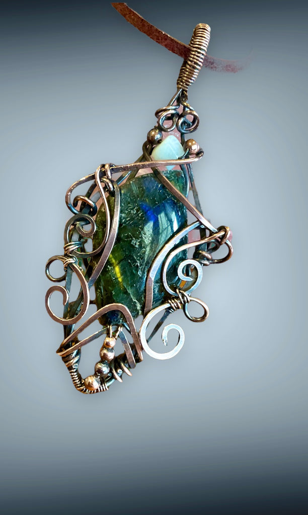 Labradorite Wire Wrapped Pendant - Connie’s Crystals 