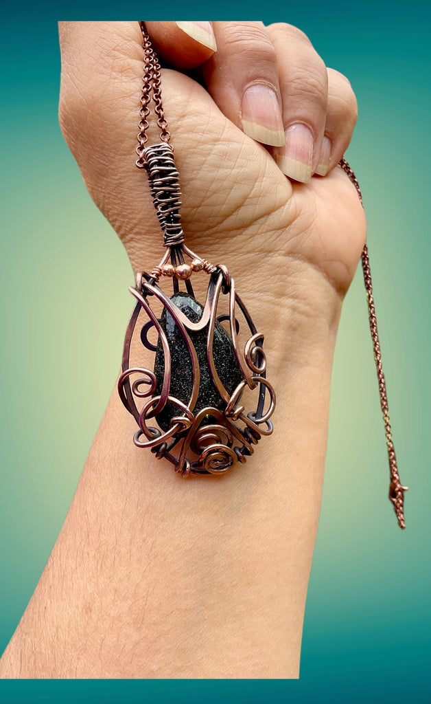 Fairy Opal Wire Wrapped Pendant - Connie’s Crystals 