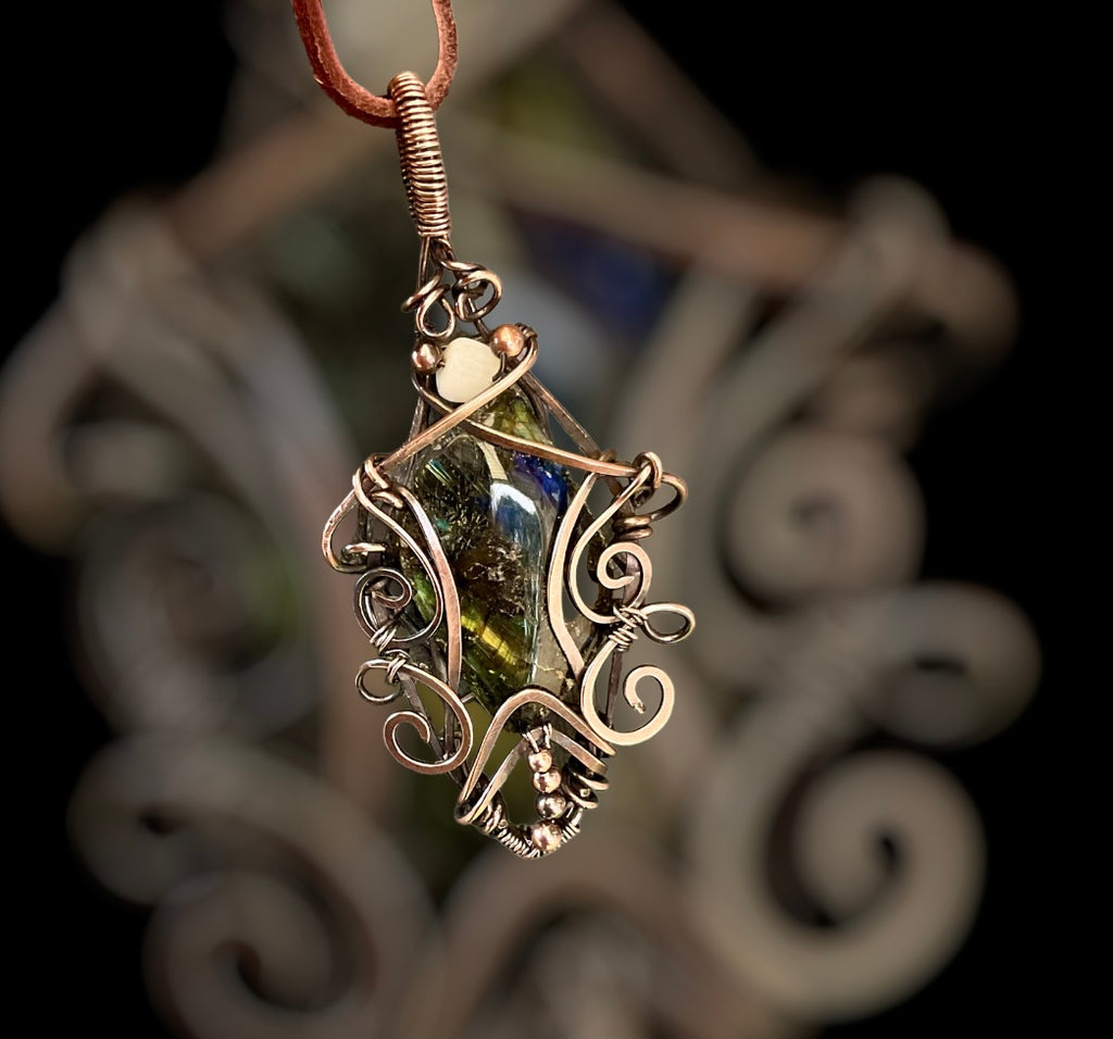 Labradorite Wire Wrapped Pendant - Connie’s Crystals 