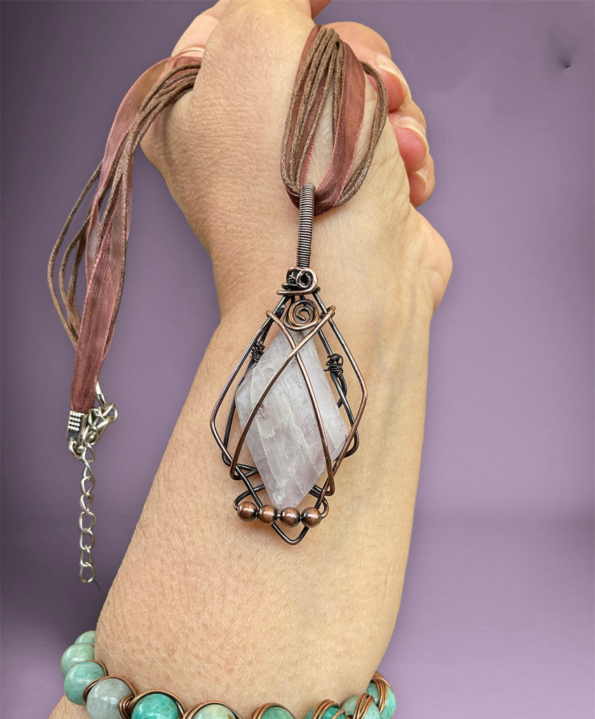 Pink Kunzite Pendant - Connie’s Crystals 