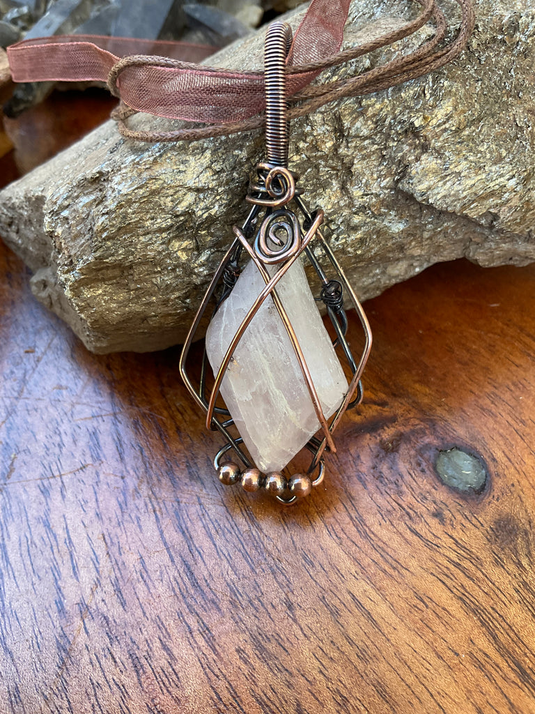 Pink Kunzite Pendant - Connie’s Crystals 